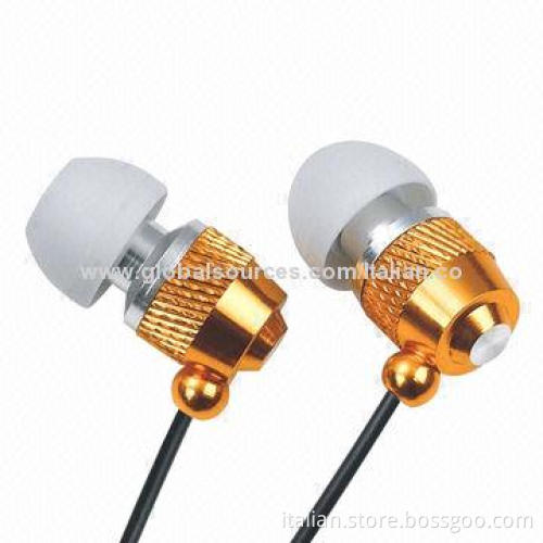 Metal stereo in-ear earphone, wholesale